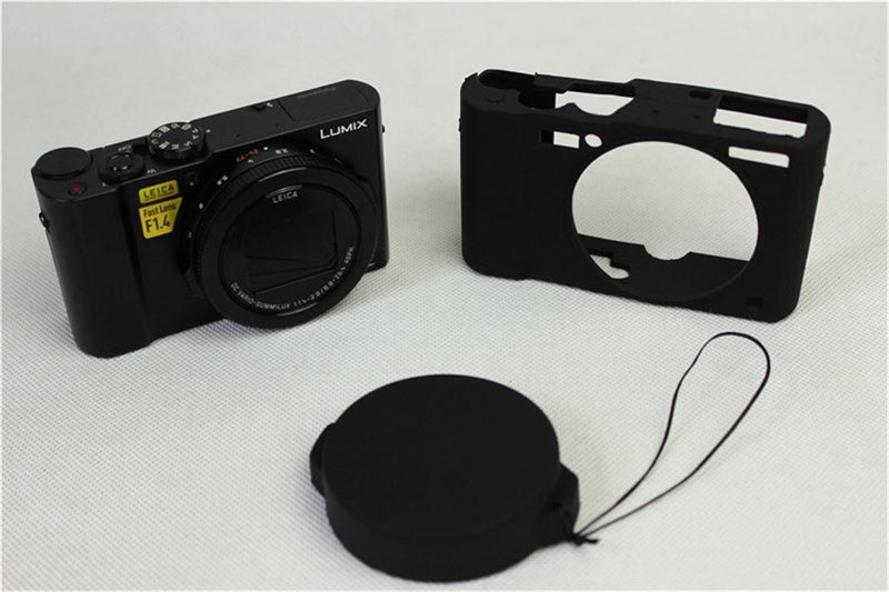 BolinUS Fullbody Ultra-thin Lightweight Rubber Soft Silicone Case Bag Cover for Panasonic Lumix LX10 DMC-LX10 -Black - Image 1